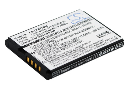 Replacement Battery for LG  278A – Mobile, SmartPhone – 550mAh / 2.03Wh / 3.7V