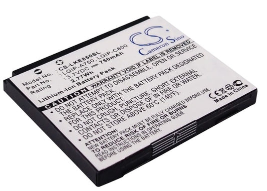 Replacement Battery for LG KE820 – Mobile, SmartPhone – 750mAh / 3.7V - image 1