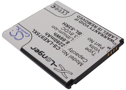 Replacement Battery for LG Optimus GJ – Mobile, SmartPhone – 2280mAh / 3.8V - image 2