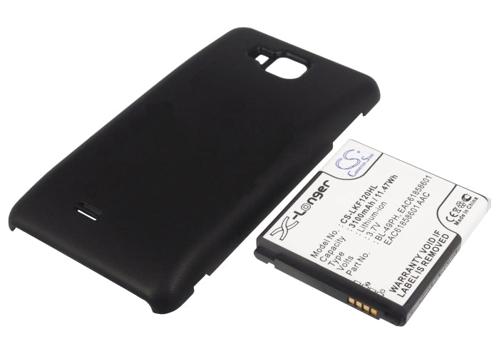 Replacement Battery for LG F120 – Mobile, SmartPhone – 3100mAh / 3.7V - image 1