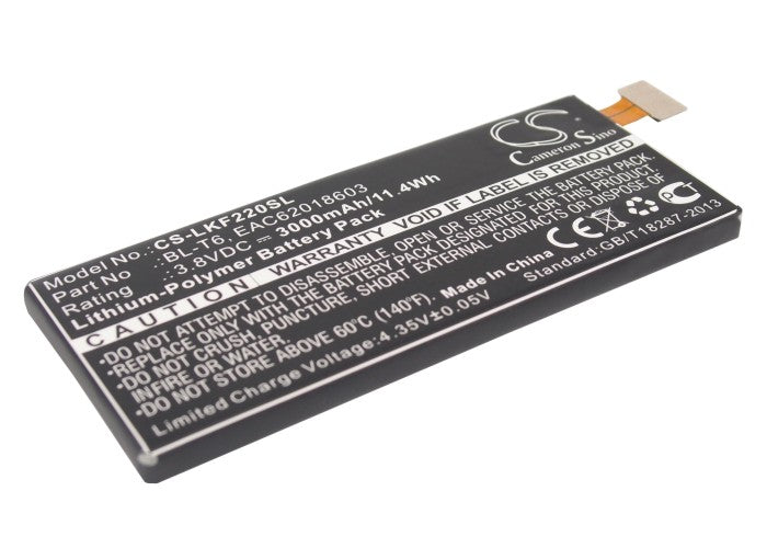 Replacement Battery for LG Optimus GK – Mobile, SmartPhone – 3000mAh / 3.8V - image 1