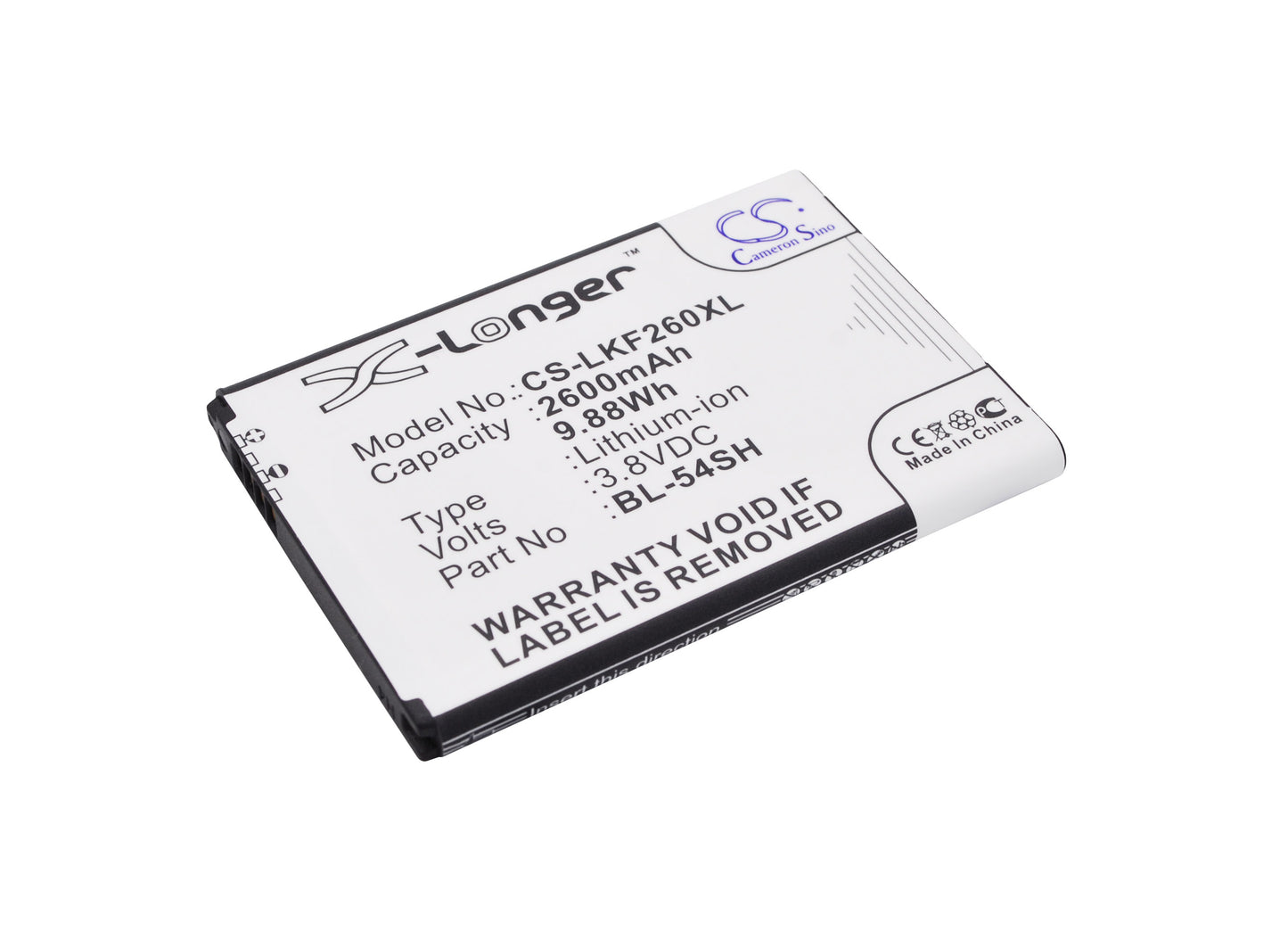 Replacement Battery for LG Optimus LTE III – Mobile, SmartPhone – 2600mAh / 3.8V - image 1