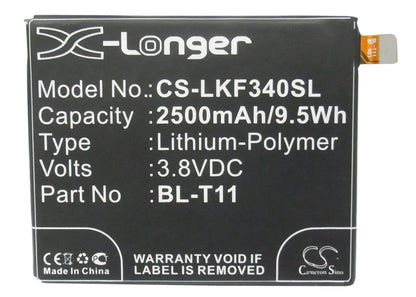 Replacement Battery for LG  F340 – Mobile, SmartPhone – 2500mAh / 9.50Wh / 3.8V