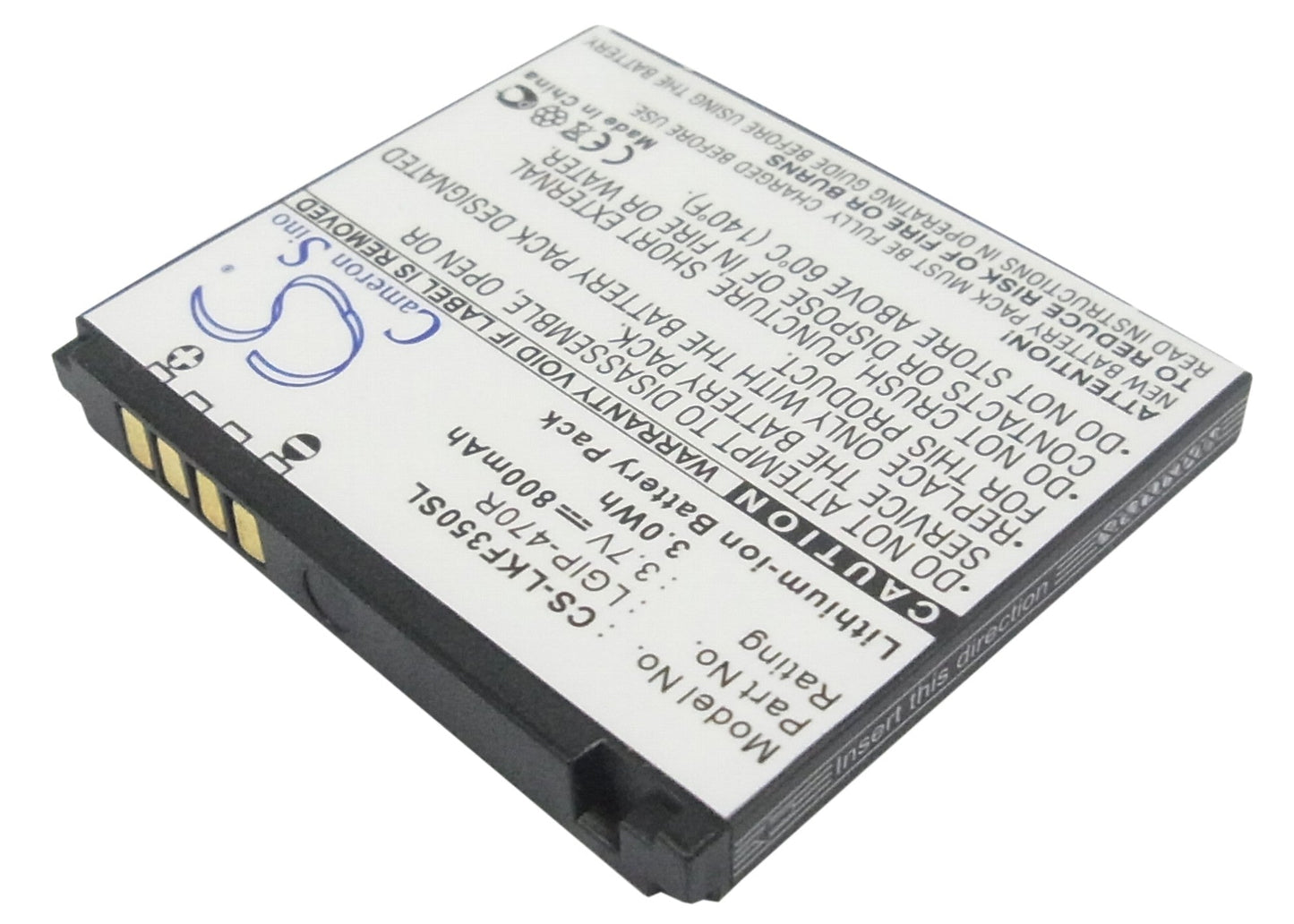 Replacement Battery for LG  KF350 – Mobile, SmartPhone – 800mAh / 3.7V
