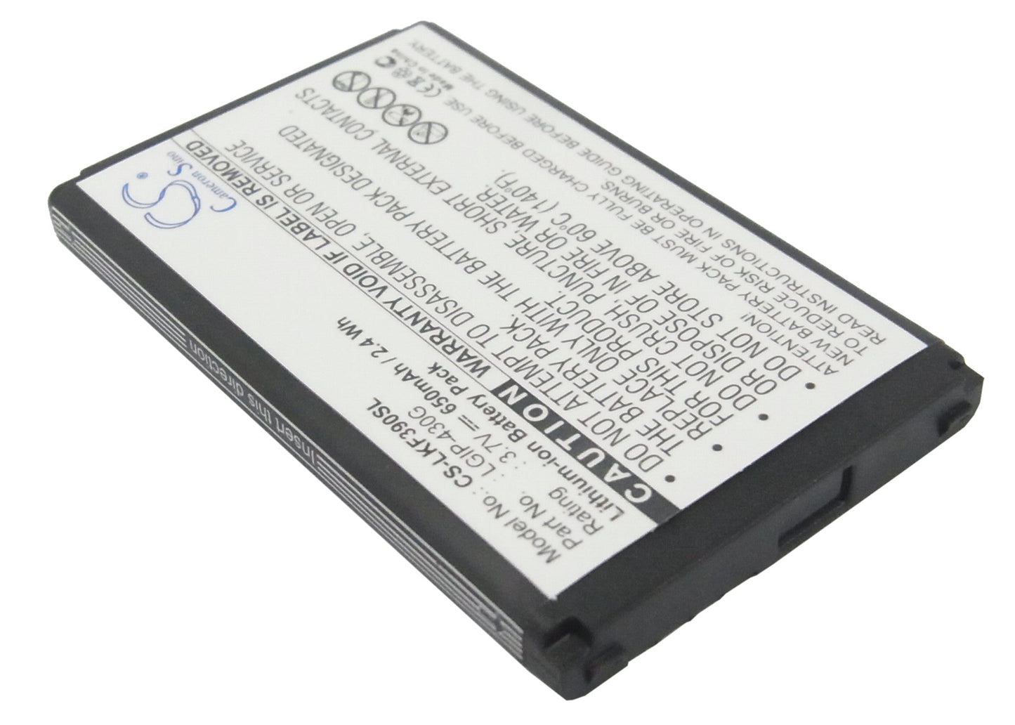 Replacement Battery for LG  GU230 – Mobile, SmartPhone – 650mAh / 2.41Wh / 3.7V