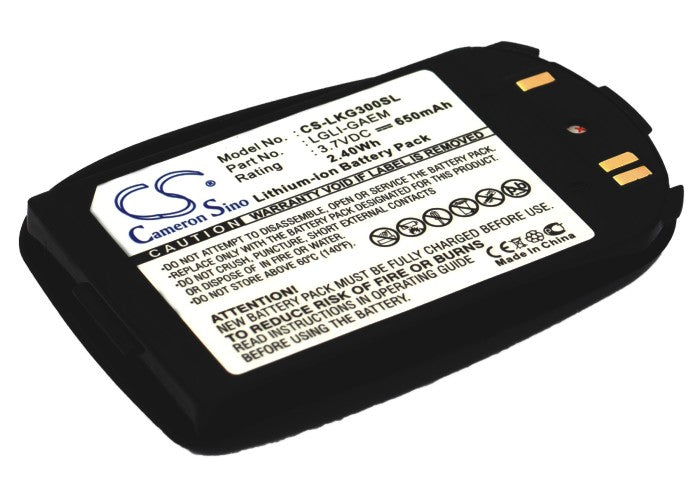 Replacement Battery for LG KG228 – Mobile, SmartPhone – 650mAh / 3.7V - image 1