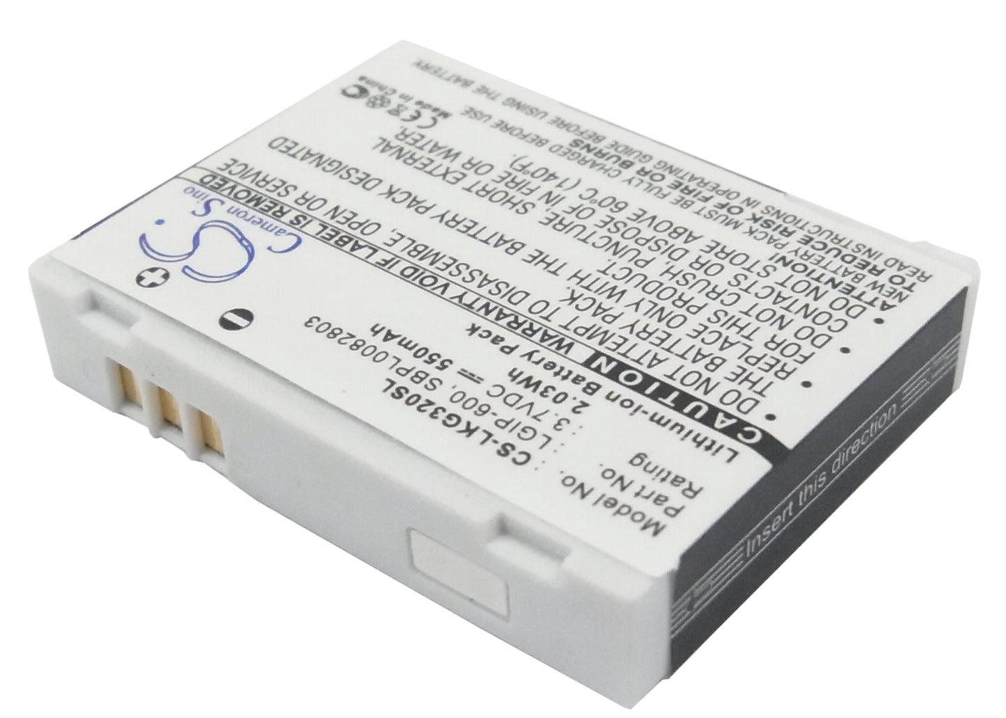 Replacement Battery for LG KG-320 – Mobile, SmartPhone – 550mAh / 3.7V - image 2