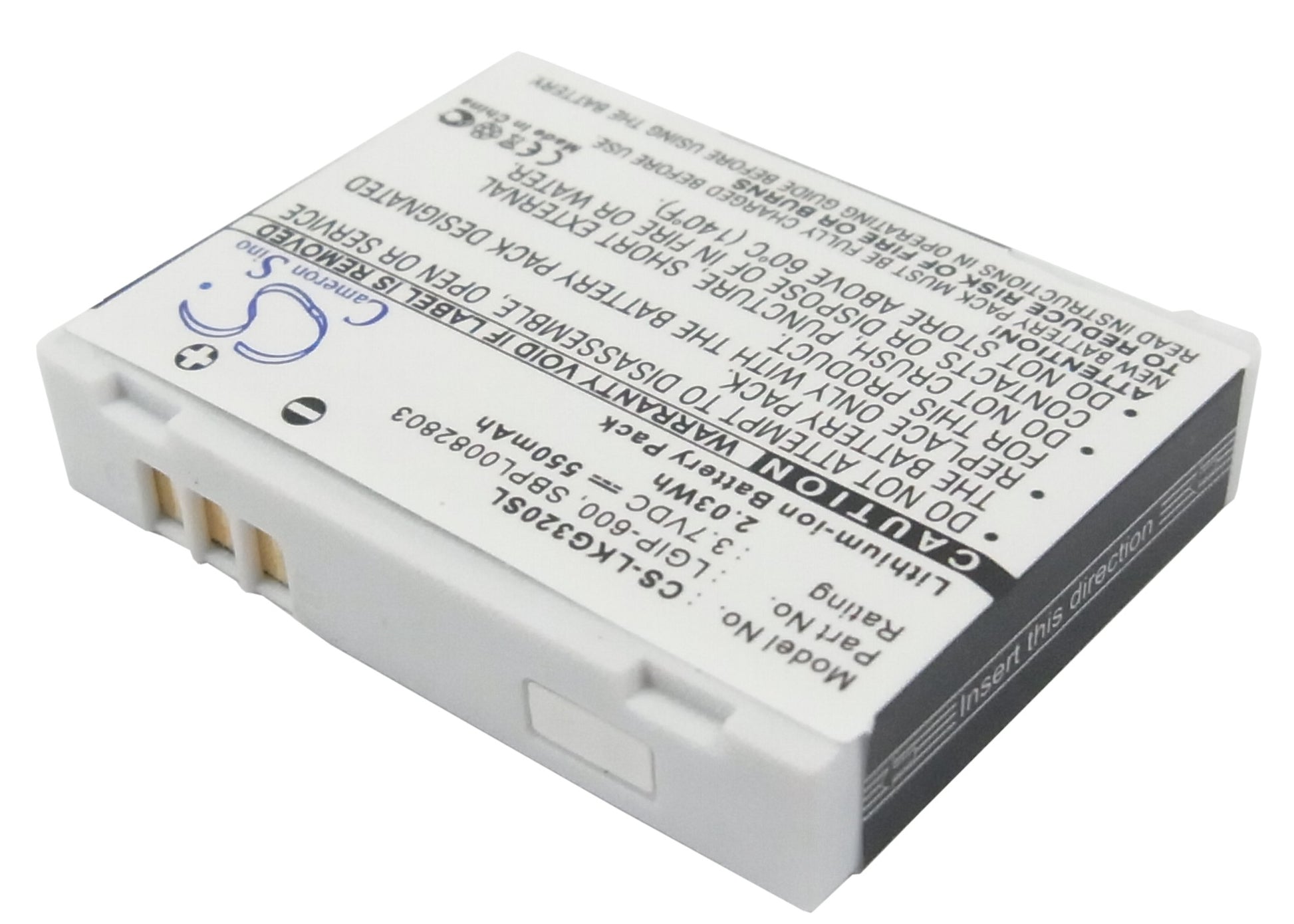 Replacement Battery for LG KG-320 – Mobile, SmartPhone – 550mAh / 3.7V - image 2