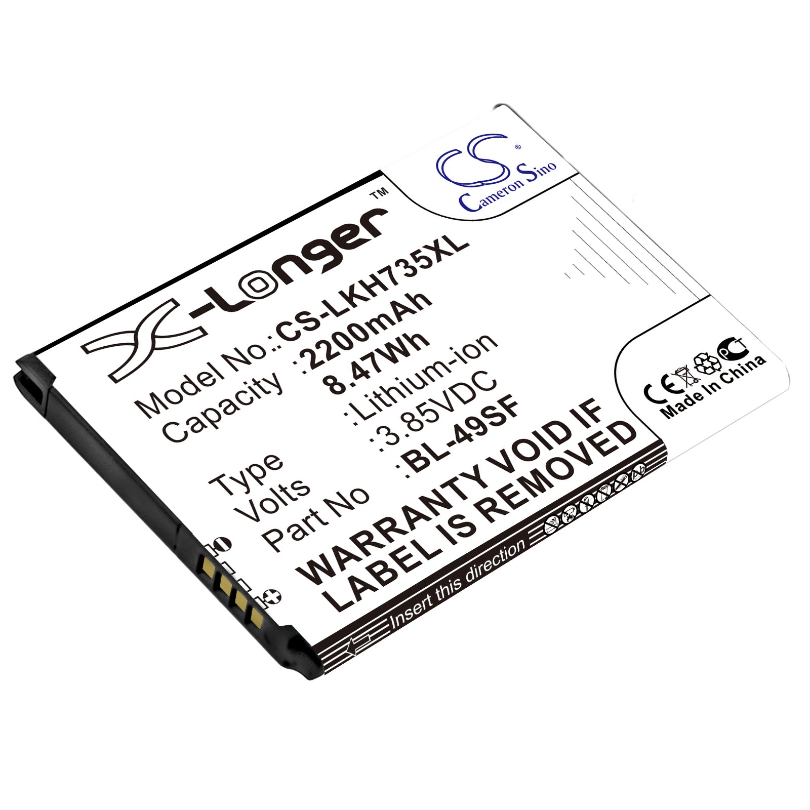 Replacement Battery for LG G4 Beat – Mobile, SmartPhone – 2200mAh / 3.85V - image 1