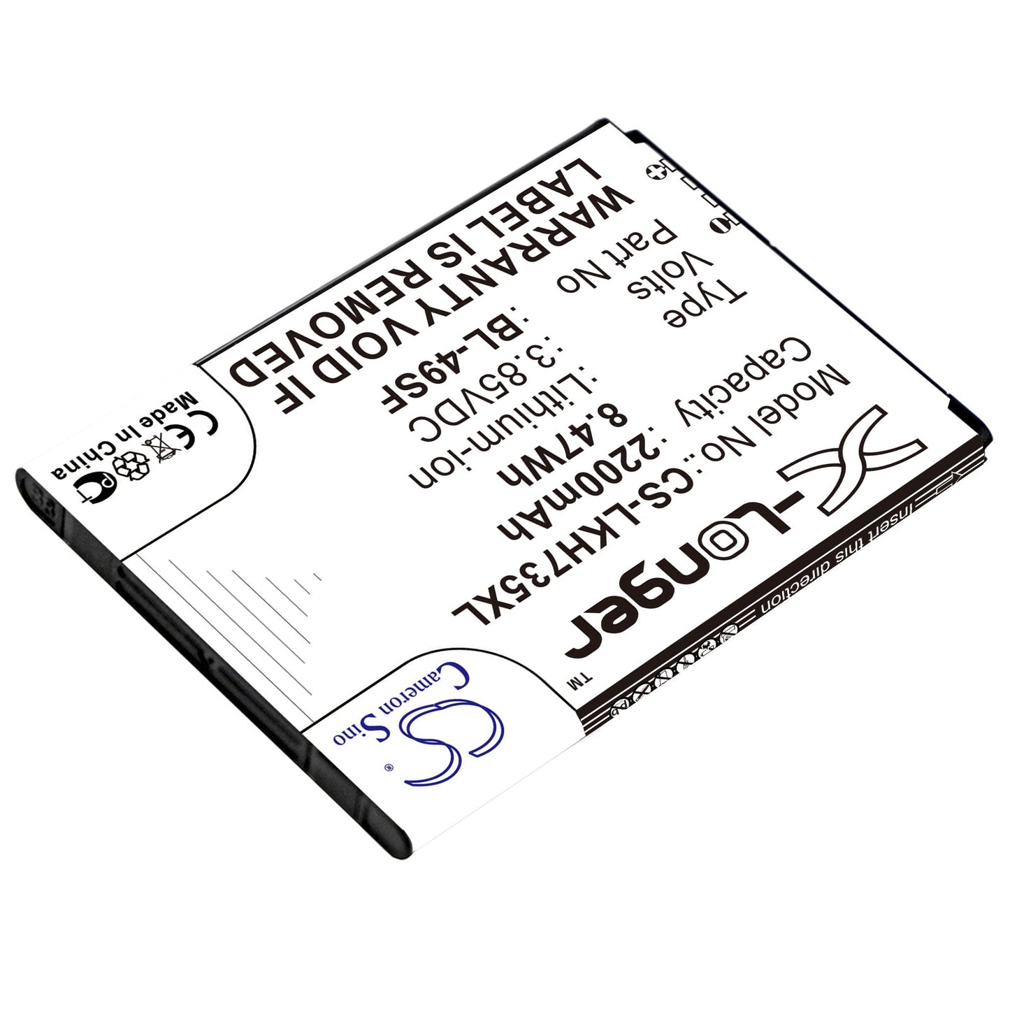 Replacement Battery for LG  G4 Beat – Mobile, SmartPhone – 2200mAh / 8.47Wh / 3.85V