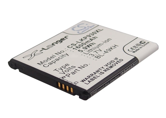 Replacement Battery for Verizon | LG VS920 – Mobile, SmartPhone – 1600mAh / 3.7V
