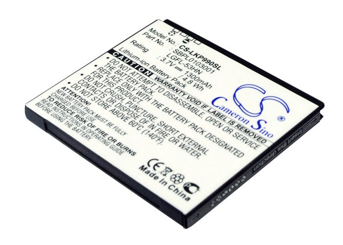 Replacement Battery for T-Mobile | LG P999 – PDA, Pocket PC – 1300mAh / 3.7V