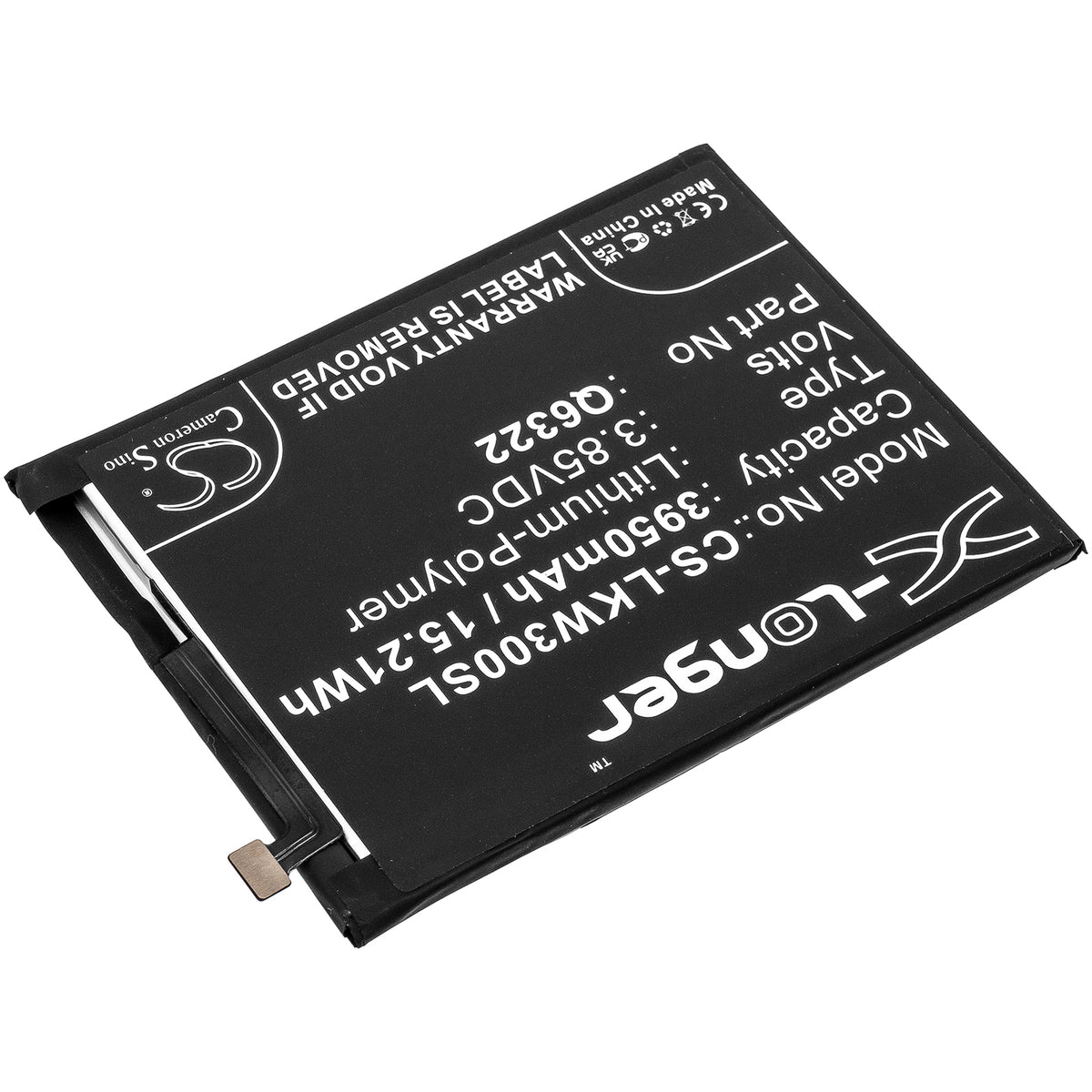 Replacement Battery for LG W30 – Mobile, SmartPhone – 3950mAh / 3.85V