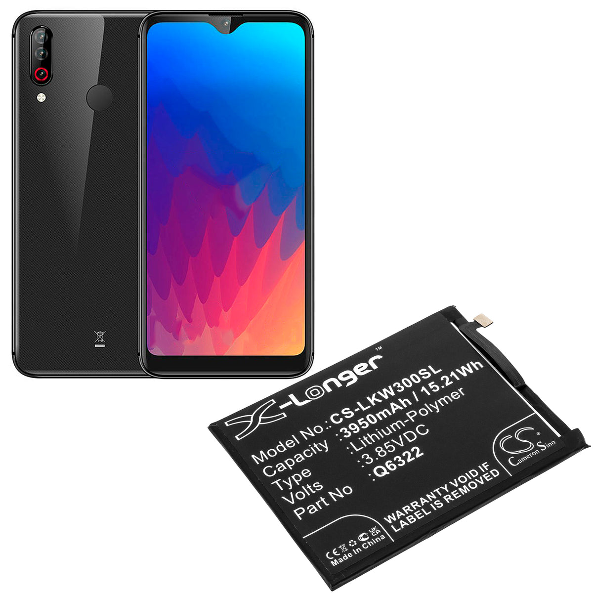 Replacement Battery for LG W30 – Mobile, SmartPhone – 3950mAh / 3.85V