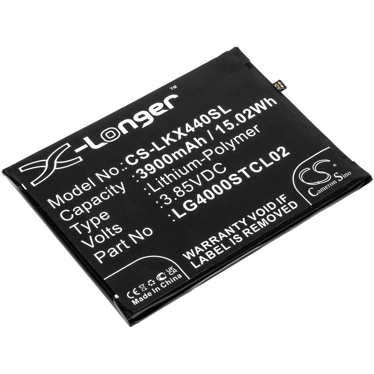 Replacement Battery for LG X440 – Mobile, SmartPhone – 3900mAh / 3.85V