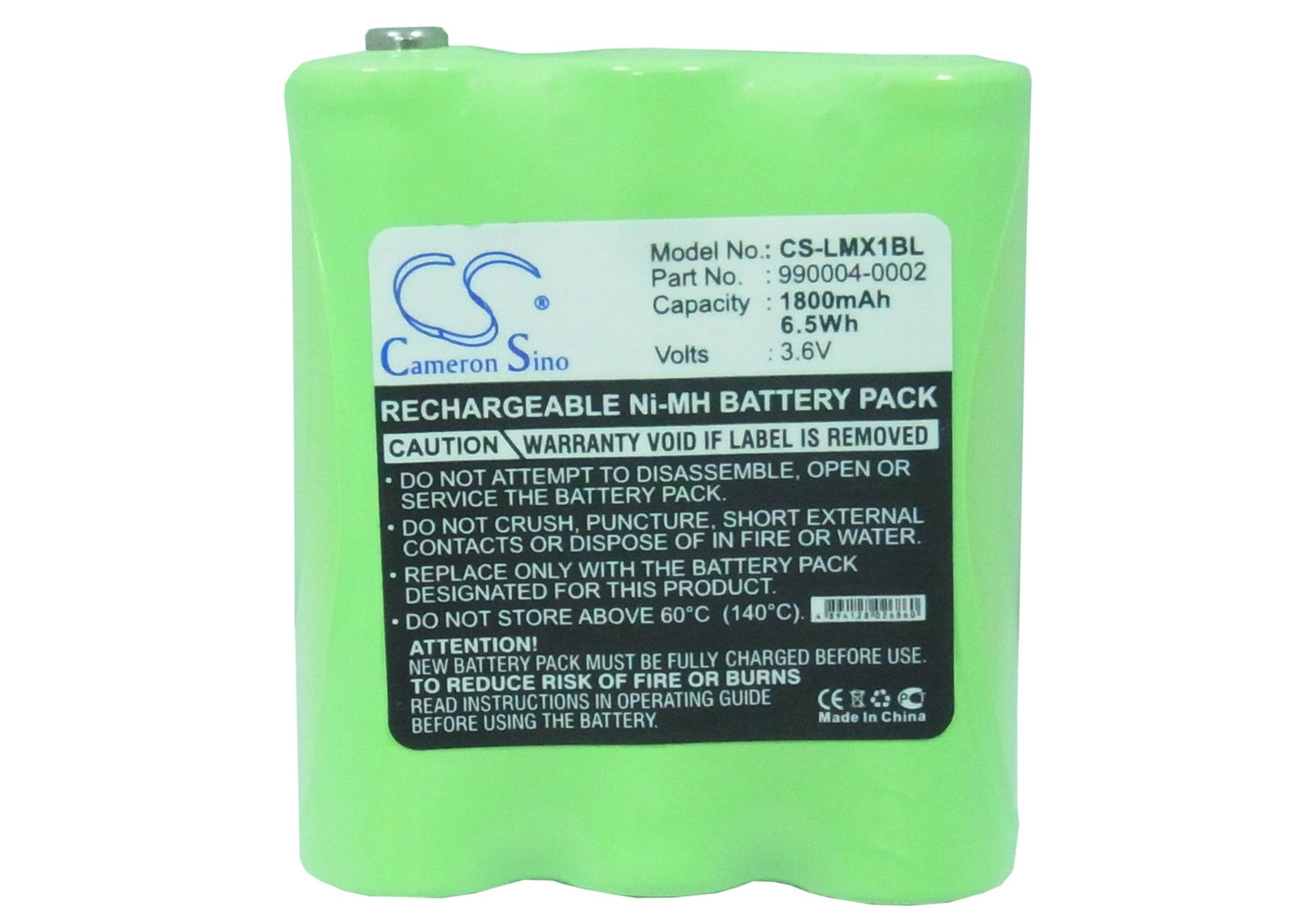 Replacement Battery for LXE  MX2 – Barcode Scanner – 1800mAh / 6.48Wh / 3.6V