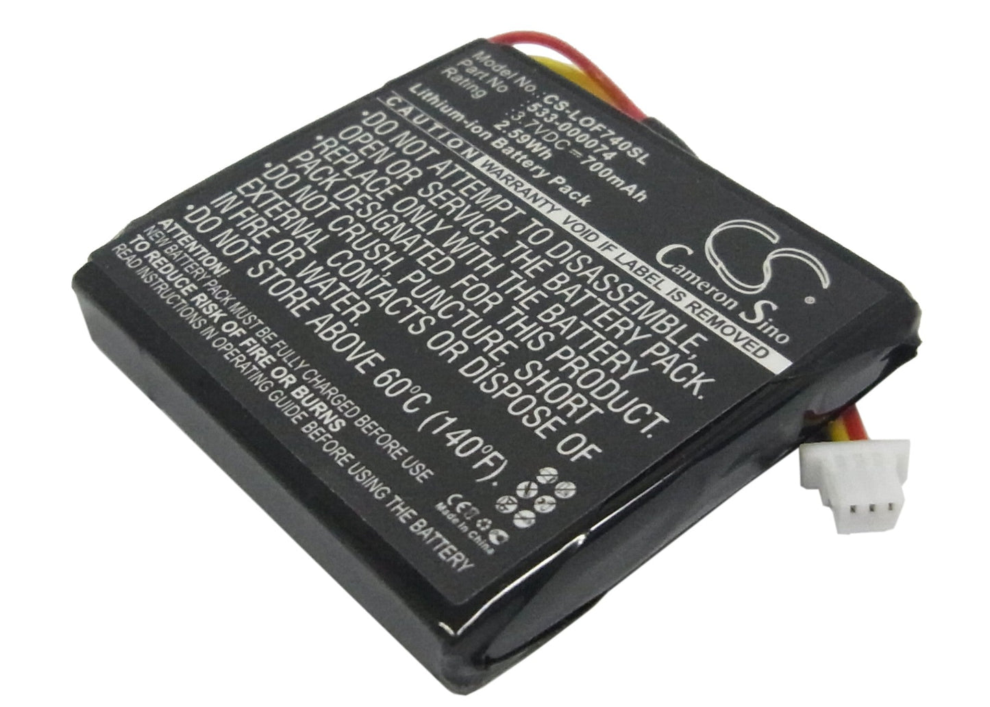 Replacement Battery for Logitech  981-000257 – Wireless Headset – 700mAh / 2.59Wh / 3.7V