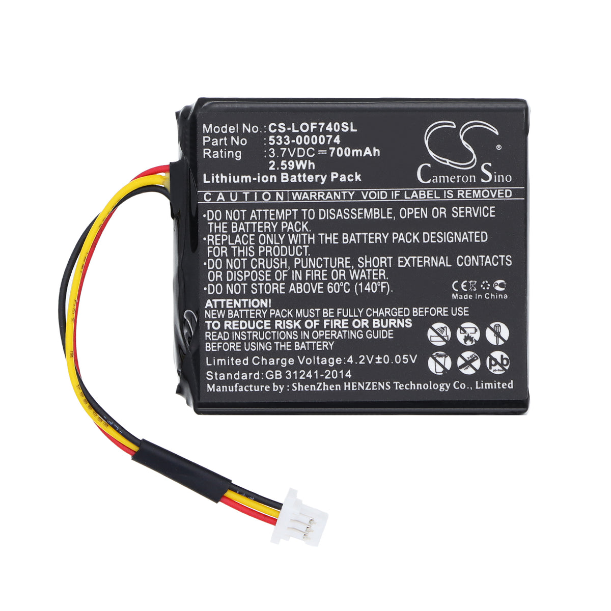 Replacement Battery for Logitech G930 – Wireless Headset – 700mAh / 3.7V