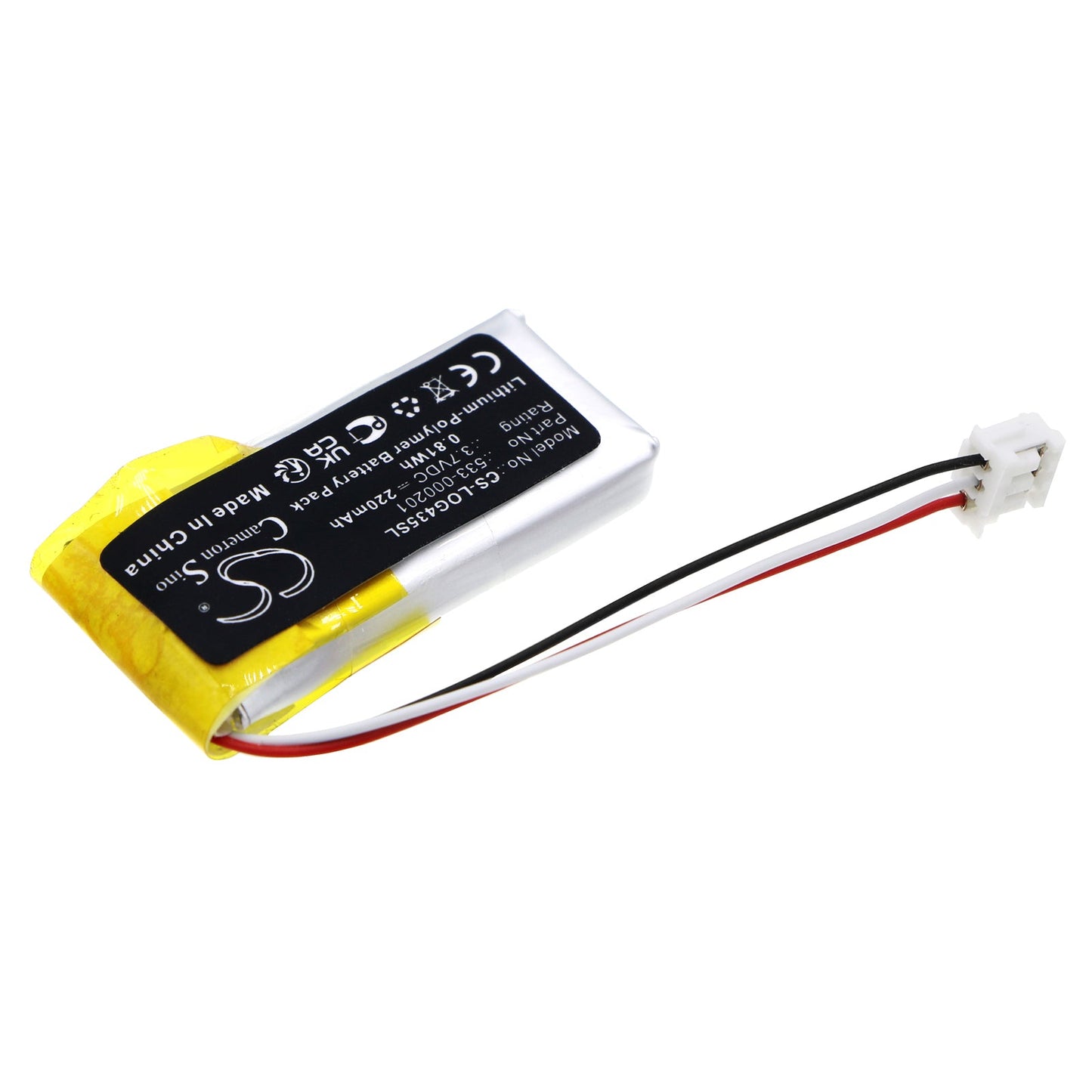 Replacement Battery for Logitech  G435 – Wireless Headset – 220mAh / 0.81Wh / 3.7V