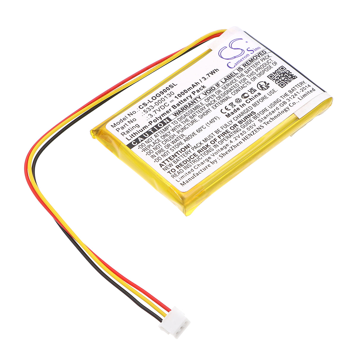Replacement Battery for Logitech G900 – Keyboard,Mouse – 1000mAh / 3.7V