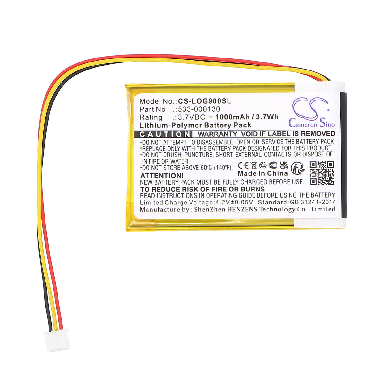 Replacement Battery for Logitech G900 – Keyboard,Mouse – 1000mAh / 3.7V
