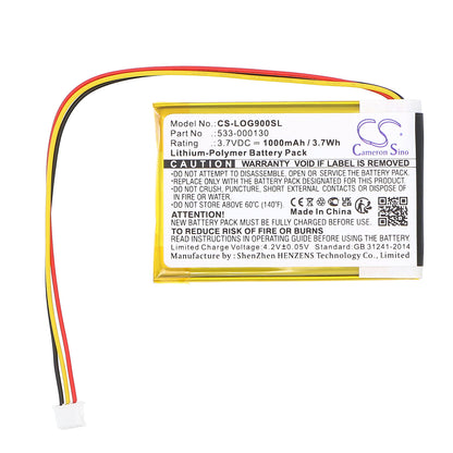 Replacement Battery for Logitech G900 – Keyboard,Mouse – 1000mAh / 3.7V