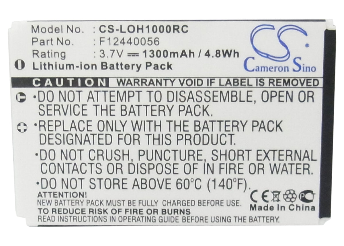 Replacement Battery for Logitech Harmony 1000 Remote – Remote Control – 1300mAh / 3.7V