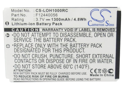 Replacement Battery for Logitech Harmony 1000 Remote – Remote Control – 1300mAh / 3.7V