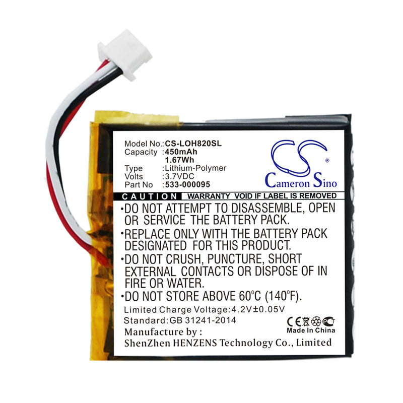Replacement Battery for Logitech H820e – Wireless Headset – 450mAh / 3.7V - image 3
