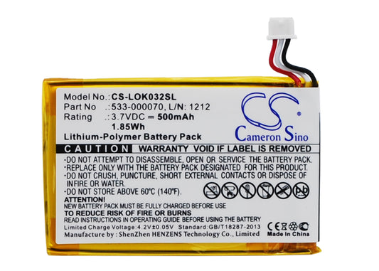 Replacement Battery for Logitech Ultratin Keyboard Cover – Keyboard,Mouse – 500mAh / 3.7V