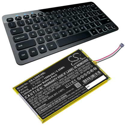 Replacement Battery for Logitech IIIuminated Keyboard K810 – Keyboard,Mouse – 1500mAh / 3.7V