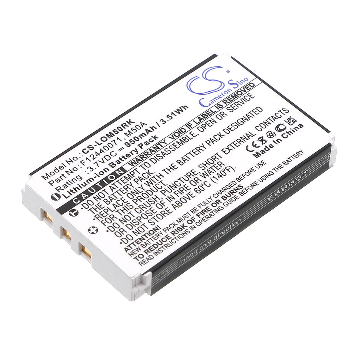 Replacement Battery for Logitech diNovo Edge – Keyboard,Mouse – 950mAh / 3.7V