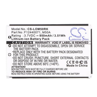 Replacement Battery for Logitech diNovo Edge – Keyboard,Mouse – 950mAh / 3.7V