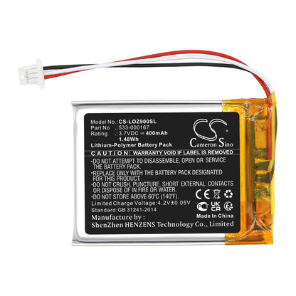 Replacement Battery for Logitech   Zone 900 – Wireless Headset – 400mAh / 1.48Wh / 3.7V