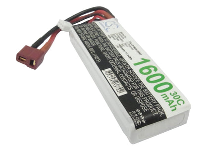 Replacement Battery for RC  CS-LP1602C30RT – Heli/Airplane – 1600mAh / 11.84Wh / 7.4V