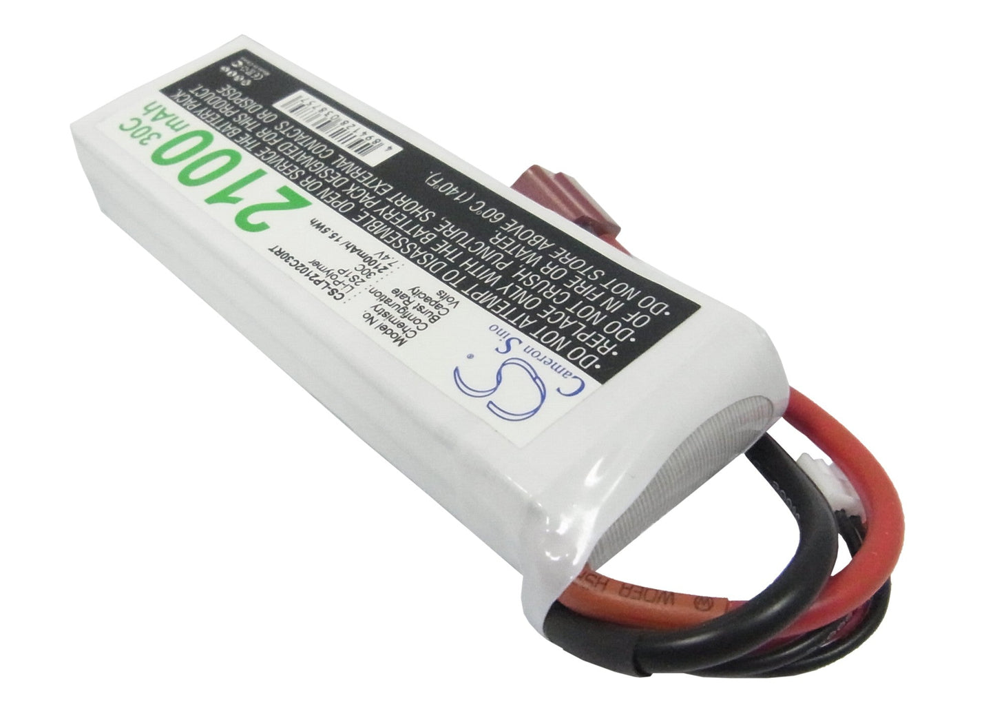 Replacement Battery for RC  CS-LP2102C30RT – Heli/Airplane – 2100mAh / 15.54Wh / 7.4V