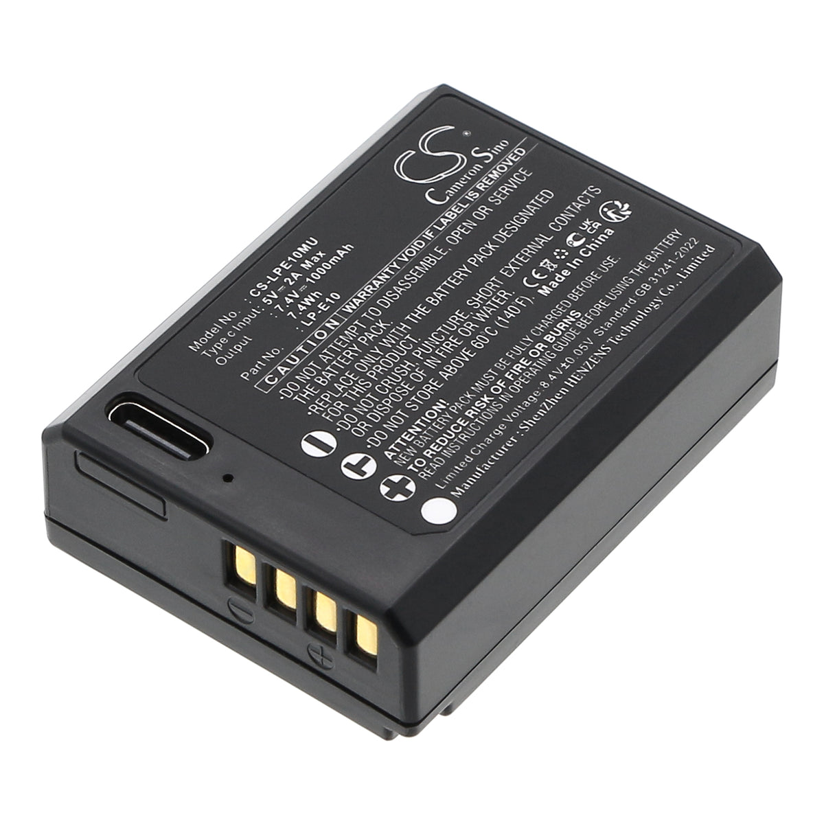 Replacement Battery for Canon EOS 1100D – Camera – 1000mAh / 7.4V