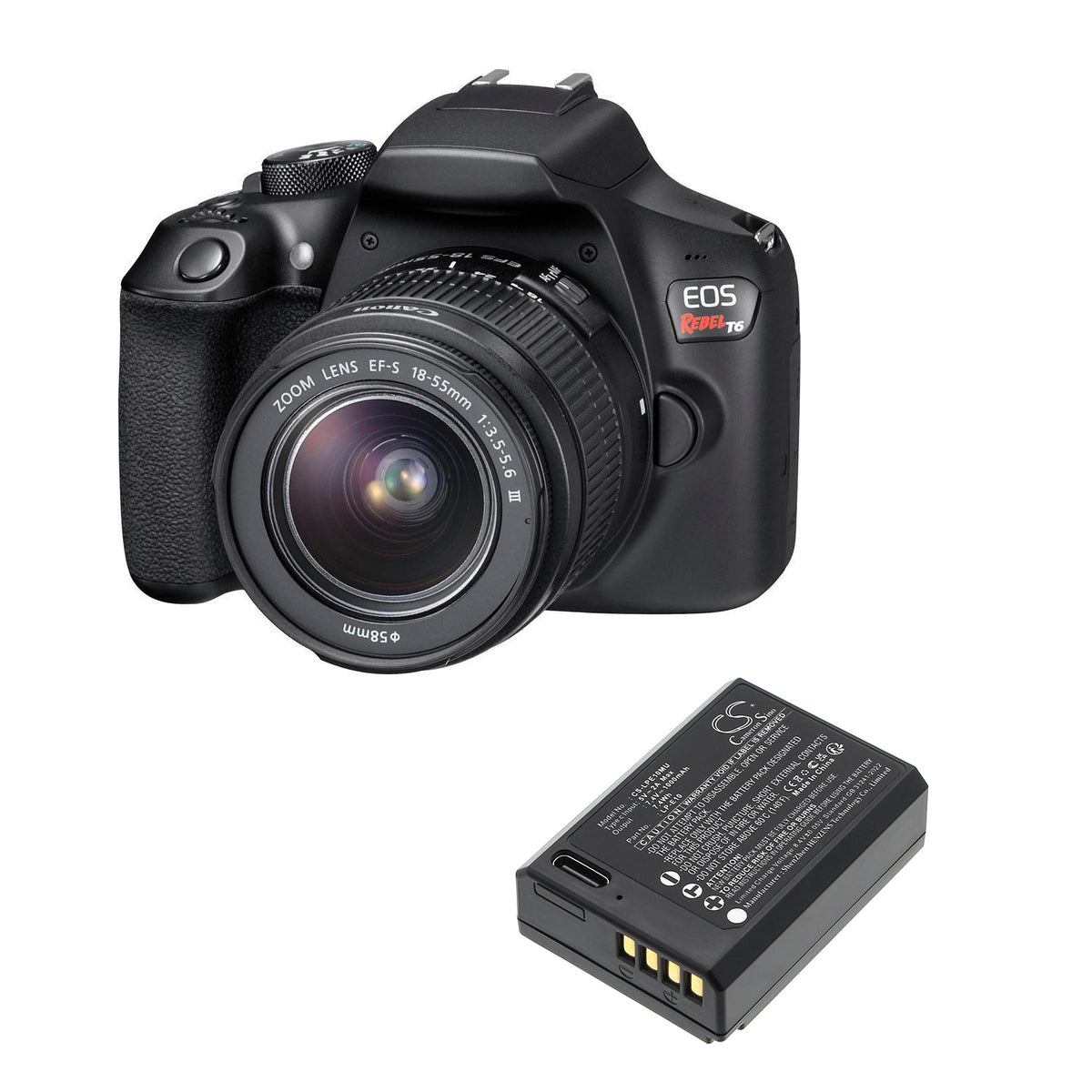 Replacement Battery for Canon EOS 1100D – Camera – 1000mAh / 7.4V