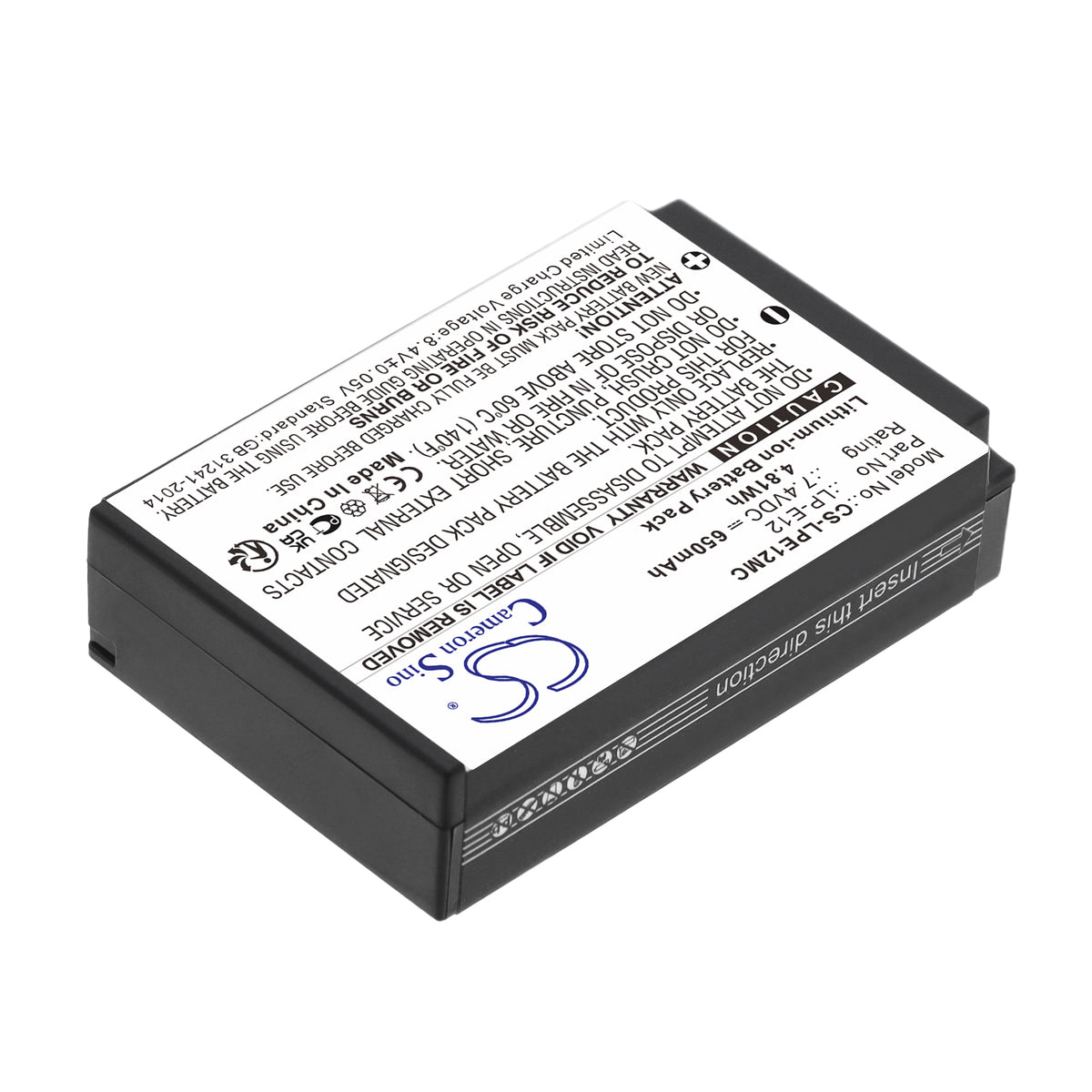 Replacement Battery for Canon EOS 100D – Camera – 650mAh / 7.4V