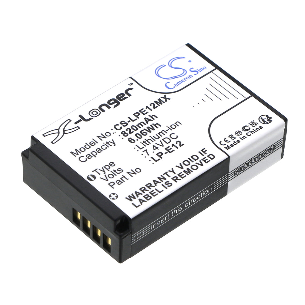 Replacement Battery for Canon EOS 100D – Camera – 820mAh / 7.4V