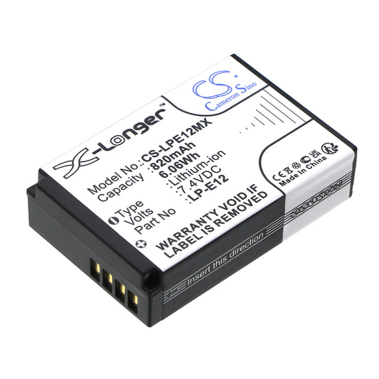 Replacement Battery for Canon EOS 100D – Camera – 820mAh / 7.4V