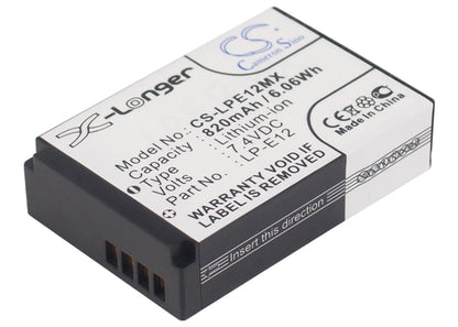 Replacement Battery for Canon  EOS 100D – Camera – 820mAh / 6.07Wh / 7.4V