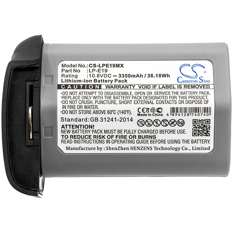 Replacement Battery for Canon EOS-1D – Camera – 3350mAh / 10.8V