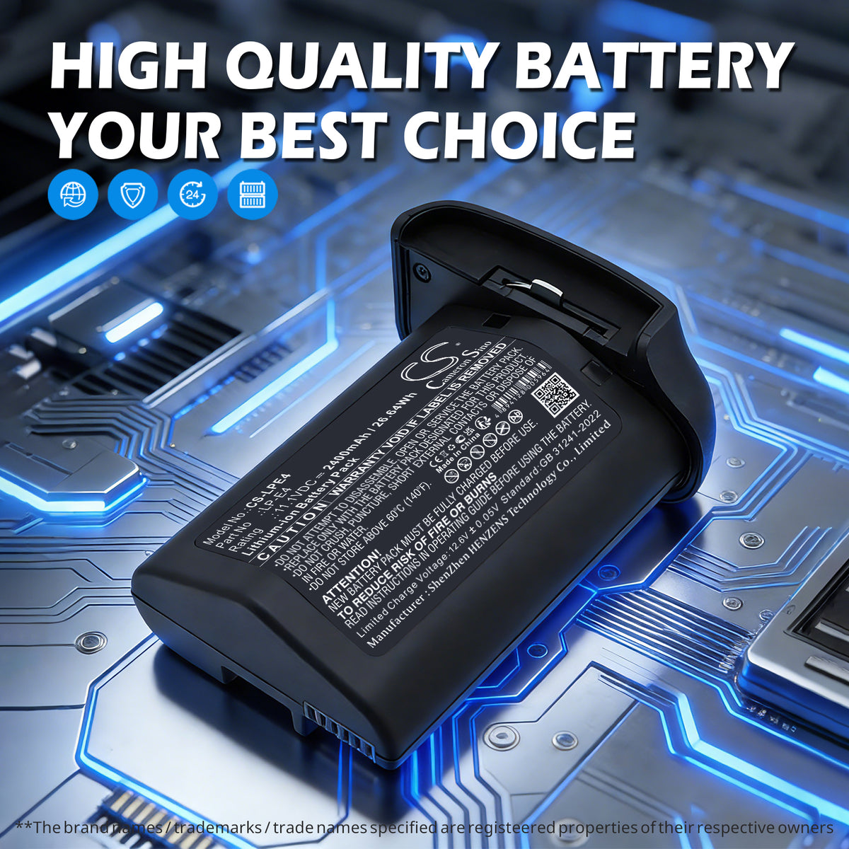 Replacement Battery for Canon EOS-1D MarkIII – Camera – 2400mAh / 11.1V