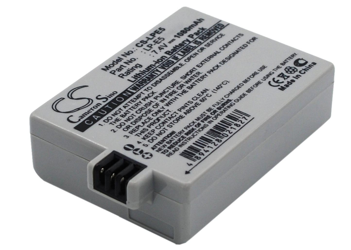 Replacement Battery for Canon  EOS 1000D – Camera – 1080mAh/7.99Wh / 7.4V