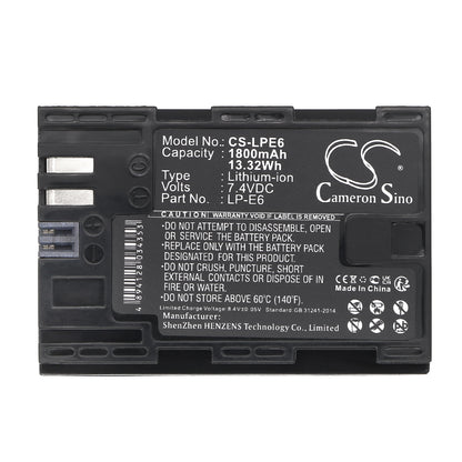 Replacement Battery for Canon | Tether Tools EOS 5D Mark II – Camera – 1800mAh / 7.4V