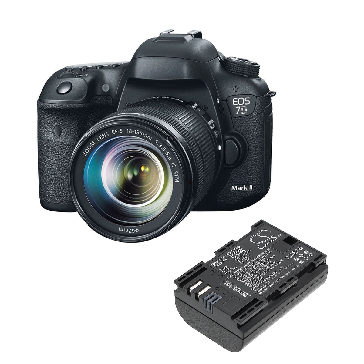 Replacement Battery for Canon | Tether Tools EOS 5D Mark II – Camera – 1800mAh / 7.4V