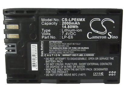 Replacement Battery for Tether Tools  Air Direct – Camera – 2000mAh / 14.80Wh / 7.4V