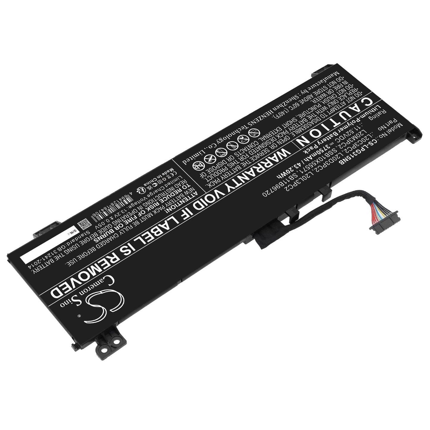 Replacement Battery for Lenovo  IdeaPad 3 Gaming 15ACH6 82K201 – Notebook, Laptop – 3750mAh / 43.20Wh / 11.52V