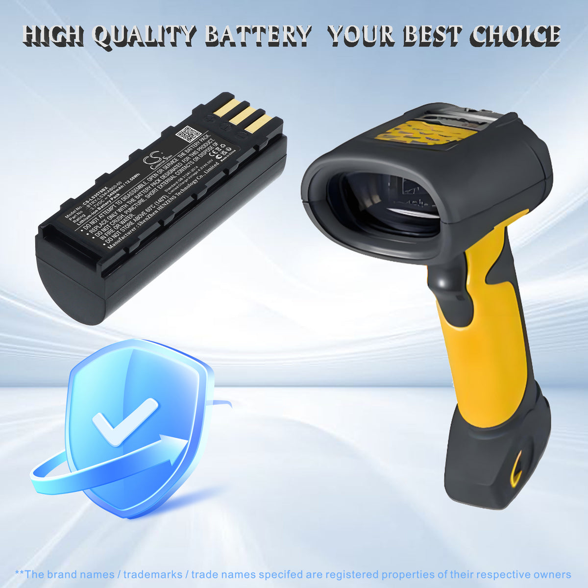Replacement Battery for Leuze | Symbol | Honeywell | Motorola HS6578 – Barcode Scanner – 3400mAh / 3.7V